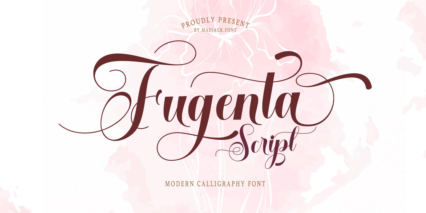Пример шрифта Fugenta Script